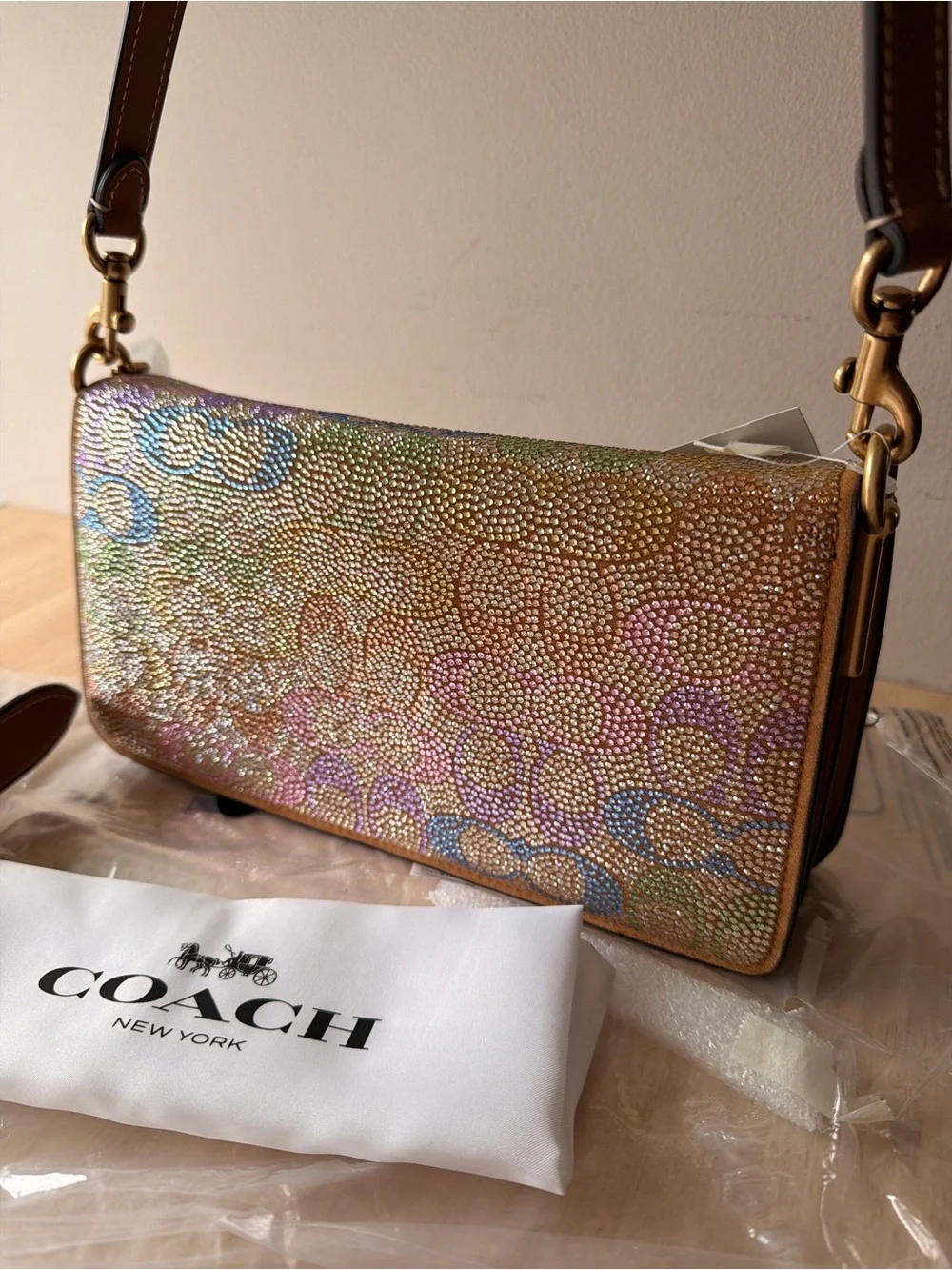 COACH CRYSTAL TABBY RAINBOW MULTI CCX14